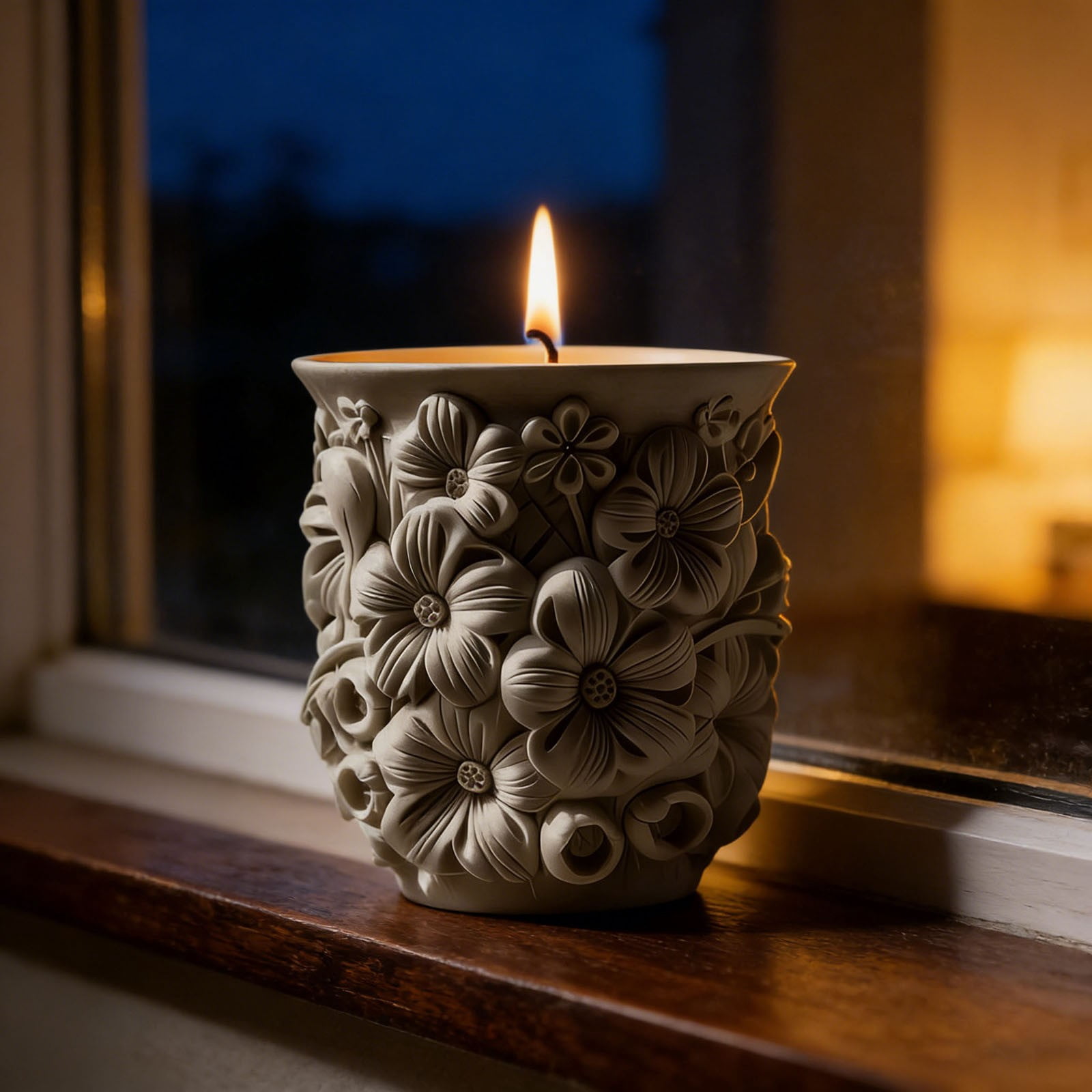 3D Flower Planter Mold Resin Jar Container Mold For DIY Candle Holder Makeup Brush Holder Use