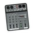 thumbnail image 5 of Almencla 4-channel Sound Mixer Mixing Board Compact 4 Inputs Digital Display Screen Sound System Sounds Mixer Board for Studio, 5 of 8
