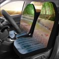 thumbnail image 1 of Set Of 2 Car Seat Covers Flowing Turquoise Water Universal Auto Front Seats Protector Fits For Car,suv Sedan,truck, 1 of 3