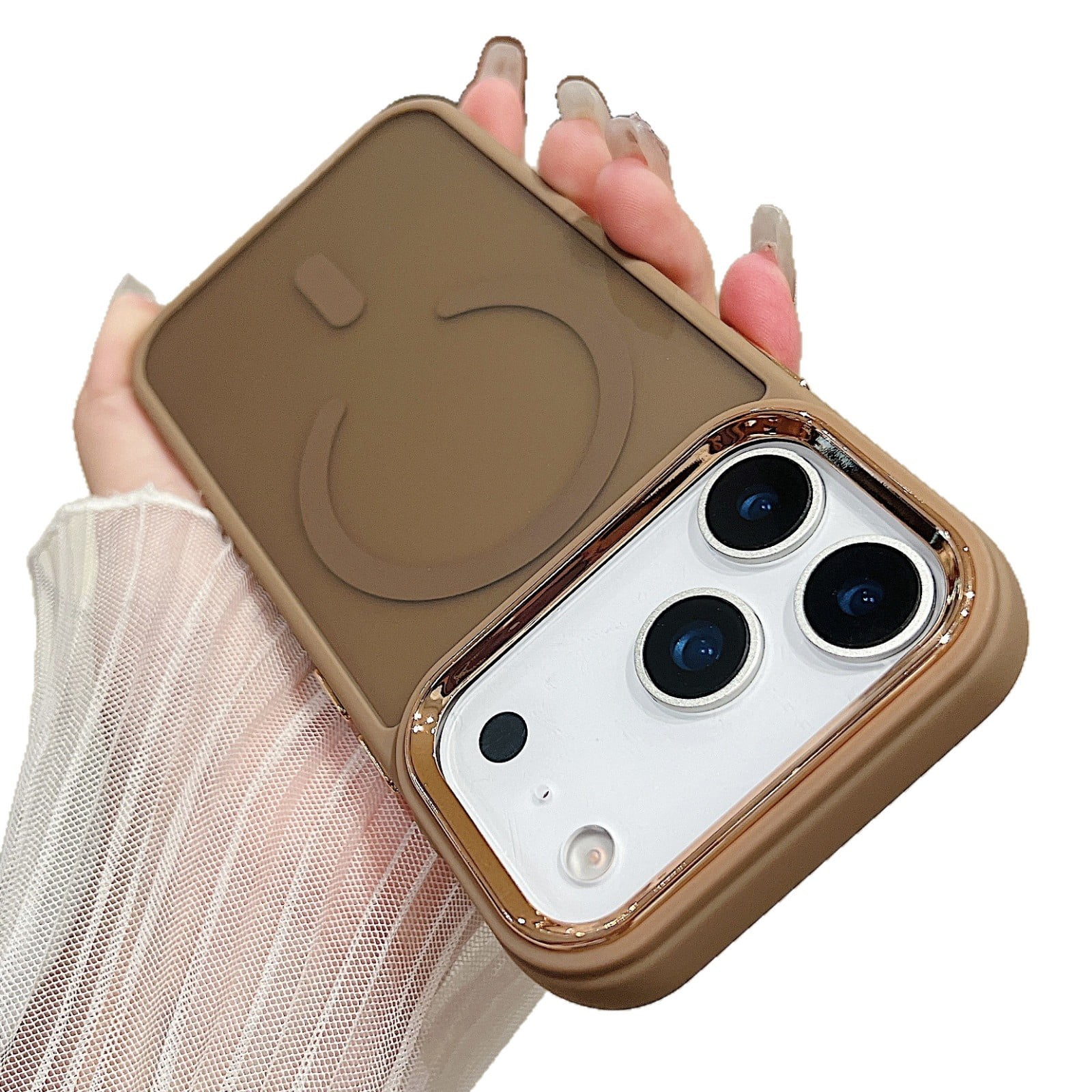 Magnetic Translucent Case for iPhone 17 Pro Max Compatible with MagSafe accessories For iPhone 17 Pro Max cases, compatible with MagSafe accessories.