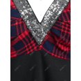 thumbnail image 3 of Tank Top de Talla Extra con Lentejuelas de Cintura Imperio Rosegal  Camisetas sin mangas de talla grande, 3 of 5