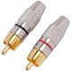 thumbnail image 4 of 20 piezas Conector de cable de bloqueo de audio y video en serie Enchufe RCA chapado en oro, 4 of 5