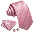thumbnail image 2 of Set de corbatas Barry.Wang Classic de seda tejida a rayas, 150 x 8,5 cm, 2 of 6