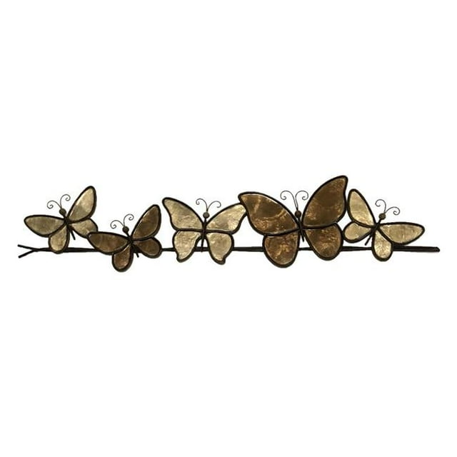 Eangee Home Design m2020 br Butterflies on a Wire Wall Decor, Brown