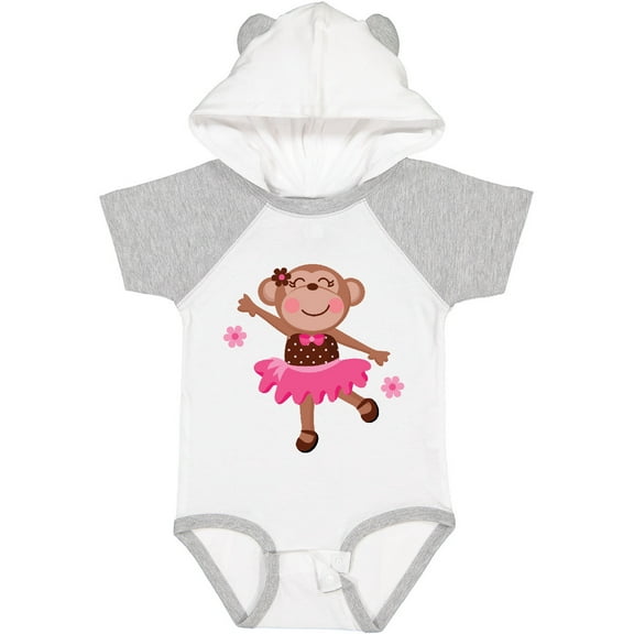 Inktastic Ballerina Dance Monkey Girls Baby Bodysuit