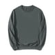 thumbnail image 1 of Sudadera de cuello redondo de color sólido de manga larga de ajuste regular básico informal para hombre Gris oscuro M, 1 of 6