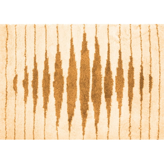 Ahgly Company Indoor Rectangle Solid Orange Modern Area Rugs, 6' x 9'