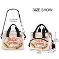 thumbnail image 3 of Lunch Bag Portable Crossbody Meal Bag Cooler Bag Insulated Lunch Bag Food Bag Handheld & Crossbody Design Hello Spring Pattern, 3 of 6
