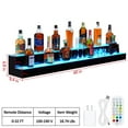 thumbnail image 2 of ChaoLink 2 Tier 60 Inch Bottle Display Shelf Bar Shelves with Remote & App Control,16 Colors,4 Music Modes,Acrylic Lighted Bottle Display for Liquor Shelves, 2 of 7