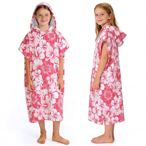 Catalonia Kids Hooded Poncho Towel, Absorbent Changing Robe for the Beach, Pool, and Bath, Cute Gifts for Childrens, Boys and Girls
