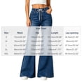 thumbnail image 2 of Vivianyo HD Women's Elastic Waist Drawstring Flare Jeans with Pockets, High Waist Denim Pants For Women, Long Flared Pull on Denim Trousers for Shopping Trips and Casual Outings, Sizes S-2XL, 2 of 7