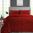 thumbnail image 1 of SGI Bedding King Size Duvet Covers Egyptian Cotton 1000 TC 3 Piece Set Burgundy Pinch, 1 of 8