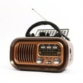 thumbnail image 3 of RX-628BTS Radio AM FM Alimentée par Câble USB/panneaux Solaires Rechargeable Excellente Réception Radio Portable Haut-Parleur Rétro Multifonction Radio pour Aînés Course Marche Maison, 3 of 8