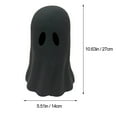 thumbnail image 2 of 11" Paper Mache Ghost Statue Tabletop Decoration,Thanksgiving Resin Ghost Sculpture Statue,Halloween Mini Ghosts Decorations,Halloween Ghost Standing Statue Ornament Halloween(Black), 2 of 6