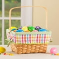thumbnail image 2 of Plaid Wicker Easter Basket, 2 of 3