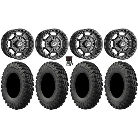 Sedona Rift 15×6 Wheels Black 28 MotoRally Tires Kawasaki Mule Pro FXT Sedona Rift 15×6 Wheels Black 28 MotoRally Tires Kawasaki Mule Pro FXT