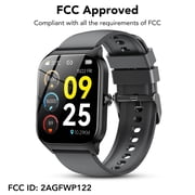 New Smart Watch Fits for Android and IPhone, 1.85 inch Fitness Tracker, Men Womens Smartwatch with Answer/Make Calls/Message Reminder/112+ Sports Modes, IP68 Waterproof, for Gift Black