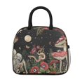 thumbnail image 2 of Lunch Bag Lunch Box for Women Reusable Insulated Lunch Cooler Bags,Large Capacity for Work Travel Picnic,Water-Resistant Halloween Lunch Tote Bag Gifts for Woman Mom Black, 2 of 6