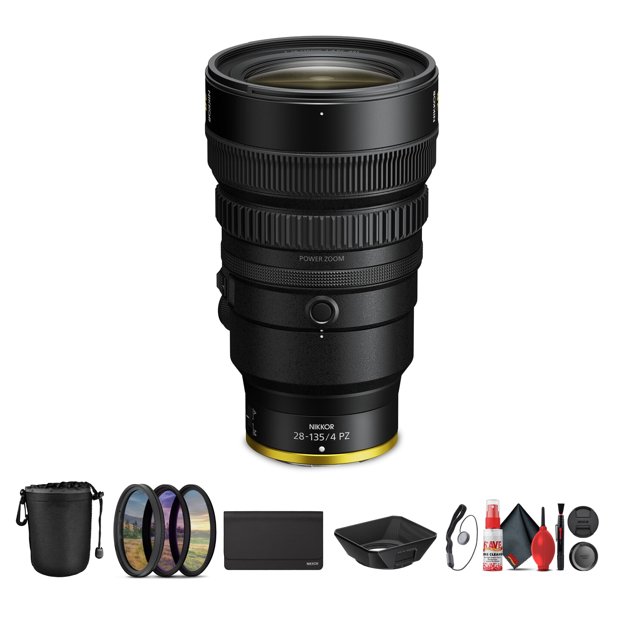 Nikon AF-S NIKKOR 200-500mm F/5.6E ED VR Lens + (2)64GB Card