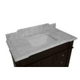 Elizabeth 42" Bathroom Vanity with Chocolate and Carrara Marble Top