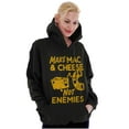 thumbnail image 3 of Funny Mac and Cheese Not Enemies Joke Unisex Plus Fleece Graphic Hoodie Brisco Brands 4X, 3 of 5