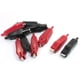 thumbnail image 1 of Pinzas de cocodrilo de metal cubiertas de plástico rojo y negro desechables de 7.5 cm, 10 piezas, 1 of 1