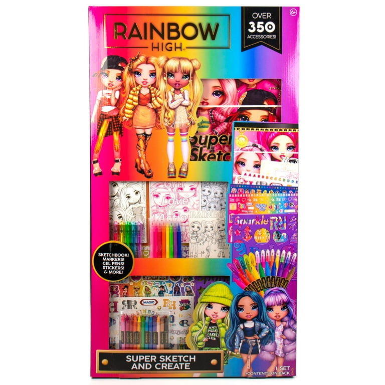 Rainbow High Ultimate Art Set, Kids Coloring & Painting Set, Reusable Storage Case