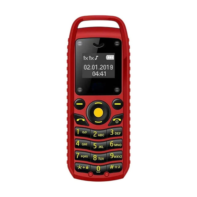 Red Bluetooth Integrated Keypad Phone With Detachable Ear Piece For Convenience And Mobility