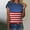 Multicolor 1, variant on BRGZLK Womens 4Th Of July T-Shirts Trendy Independence Day Flag Print Tee Loose Round Neck Short Sleeves Novelty Holiday Shirt Multicolor L