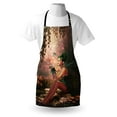 thumbnail image 4 of Tale Apron, Girl Wings and Butterflies Digital Composition Computer Graphics Elven Creature, Unisex Kitchen Bib with Adjustable Neck for Cooking Gardening, Adult Size, Multicolor, by Ambesonne, 4 of 4