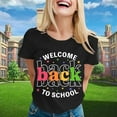 thumbnail image 2 of LUOGENLI T-shirts pour Femme pour Femmes T-shirts pour Dames à la Mode Rentrée des Classes Imprimé Manches Courtes Col Rond T-Shirt T-shirts pour Femmes T-shirts Graphiques TTG Grande Taille Saint-Valentin Noir P, 2 of 4