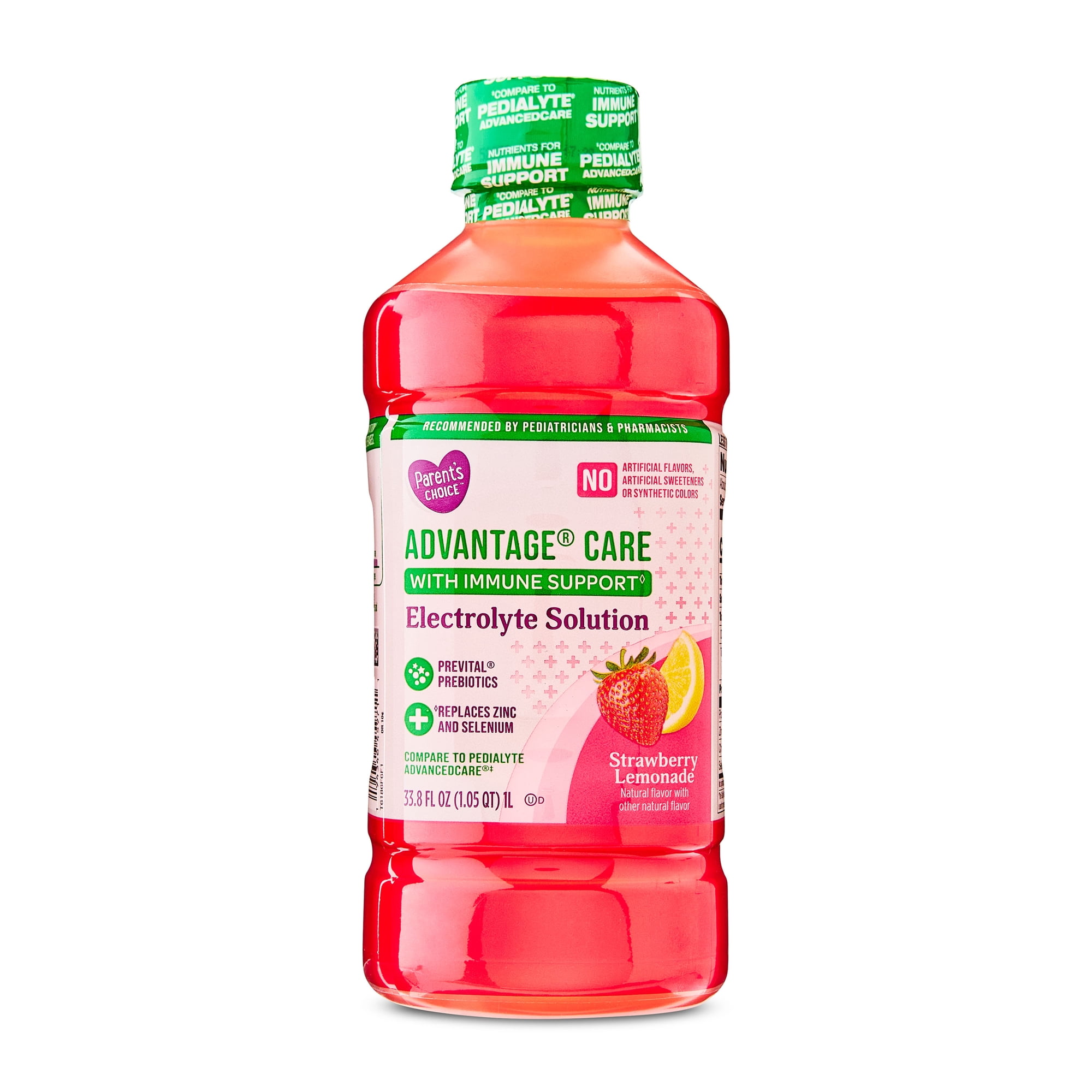 Parent's Choice Advantage® Care Electrolyte Solution, Strawberry Lemonade Flavor, Pediatrician Recommended, 1 Liter