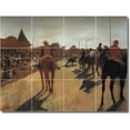 thumbnail image 1 of Ceramic Tile Mural-Edgar Degas Horses Wall Tile Mural 20. 48" w x 36" h using (12) 12 x 12 ceramic tiles, 1 of 3