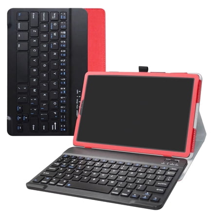 Labanema 10.5" Samsung Galaxy TAB S5E T720 T725 Bluetooth Keyboard Case, PU Leather Folio Stand Protective Case, Cover for 10.5" Samsung Galaxy TAB S5E T720 T725 (Red)