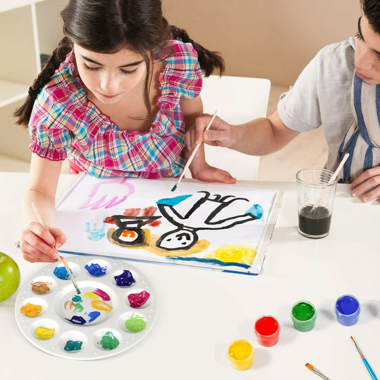 3x Paint Tray Palettes Plastic Pallets for Kids Students Paints School Art  Class