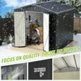 thumbnail image 3 of PABIMIA 8 x 8 FT Outdoor Storage Shed, Metal Garden Shed with Lockable Double Doors, Sloped Roof and Air Vents for Backyard, Patio, Lawn and Garden, 3 of 9