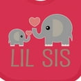 thumbnail image 4 of Inktastic Little Sister Elephant Girls Baby Bib, 4 of 4