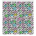 thumbnail image 2 of Ambesonne Chill Shower Curtain, Zigzag Colorful, 69"Wx84"L, Multicolor, 2 of 2