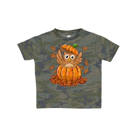 

Inktastic Owl in a Pumpkin- Cute for Halloween and Thanksgiving Gift Toddler Boy or Toddler Girl T-Shirt