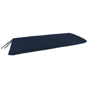Jordan Manufacturing 45" x 18" Navy Solid Rectangular Outdoor Glider Bench Cushion with Ties