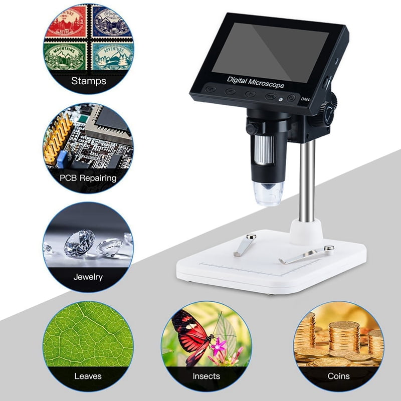 DM4 USB Microscope 4.3 Inch LCD Monitor 1000X VGA Digital Magnifier