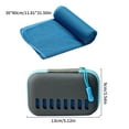 thumbnail image 3 of Sports Towel 30x80cm Sweat-Absorbing Fabric with Carry Case for Gym, Yoga, Outdoor Activities, 3 of 8