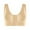Khaki Everyday bra for Women, variant on safuny Sports Everyday Bra for Women Front Open Buckle Breathable Wireless Holiday Push Up Ultra Light Lingerie Brassiere Underwear Comfort Daily Pink XL