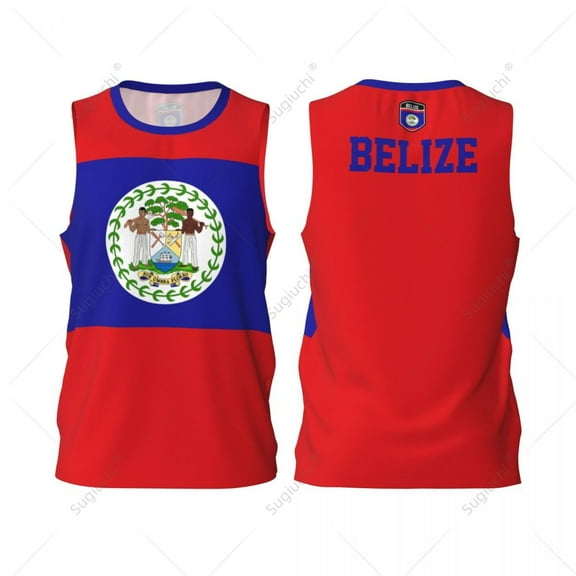 Belize Flag Men Basketball Sports Jersey Running Fitness Multifunction Sleeveless tshirt Exclusive Custom Name Nunber