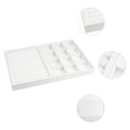 thumbnail image 2 of Unique Bargains PU Leather Jewelry Organizer Trays with Removable Dividers for Drawers White, 2 of 7