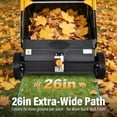 thumbnail image 3 of Push Lawn Sweeper, 26inch Leaf & Grass Collector, Heavy Duty Thickened Steel Durable to Use with Mesh Collection Hopper Bag, 3 of 9