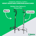 thumbnail image 6 of Essential Medical Supply Large Base Quad Cane in Silver - 4 Prong Base and Rubber TipsBrand owner, 6 of 7