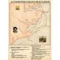 thumbnail image 2 of Vintage Maps 24x32 Gold Ornate Wood Framed with Double Matting Museum Art Print Titled - Attempted Colony by Raleigh, 2 of 4