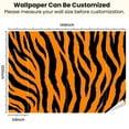 thumbnail image 3 of Peel and Stick Wallpaper Waterproof texture tiger orange stripe repeated seamless black jungle safari Wall Mural Decor Self Adhesive and Removable 100in x 144in, 3 of 8