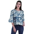 thumbnail image 4 of Moomaya Haut d'Été en Coton Imprimé Ourlet Évasé Boho Tops Blouses Décontractées Amples, 4 of 4